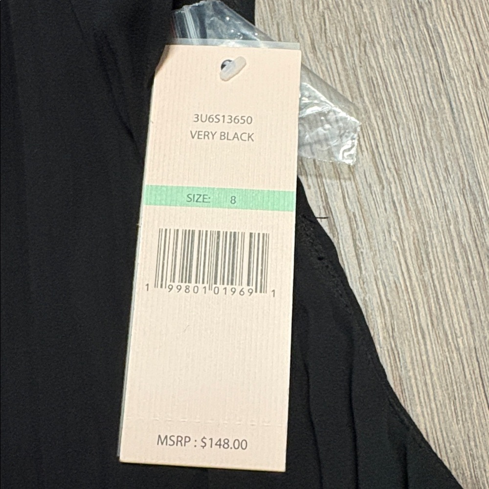 Nanette Lapore NWT Elegant Pleated Black Jumpsuit - size 8 - Picture 4 of 7